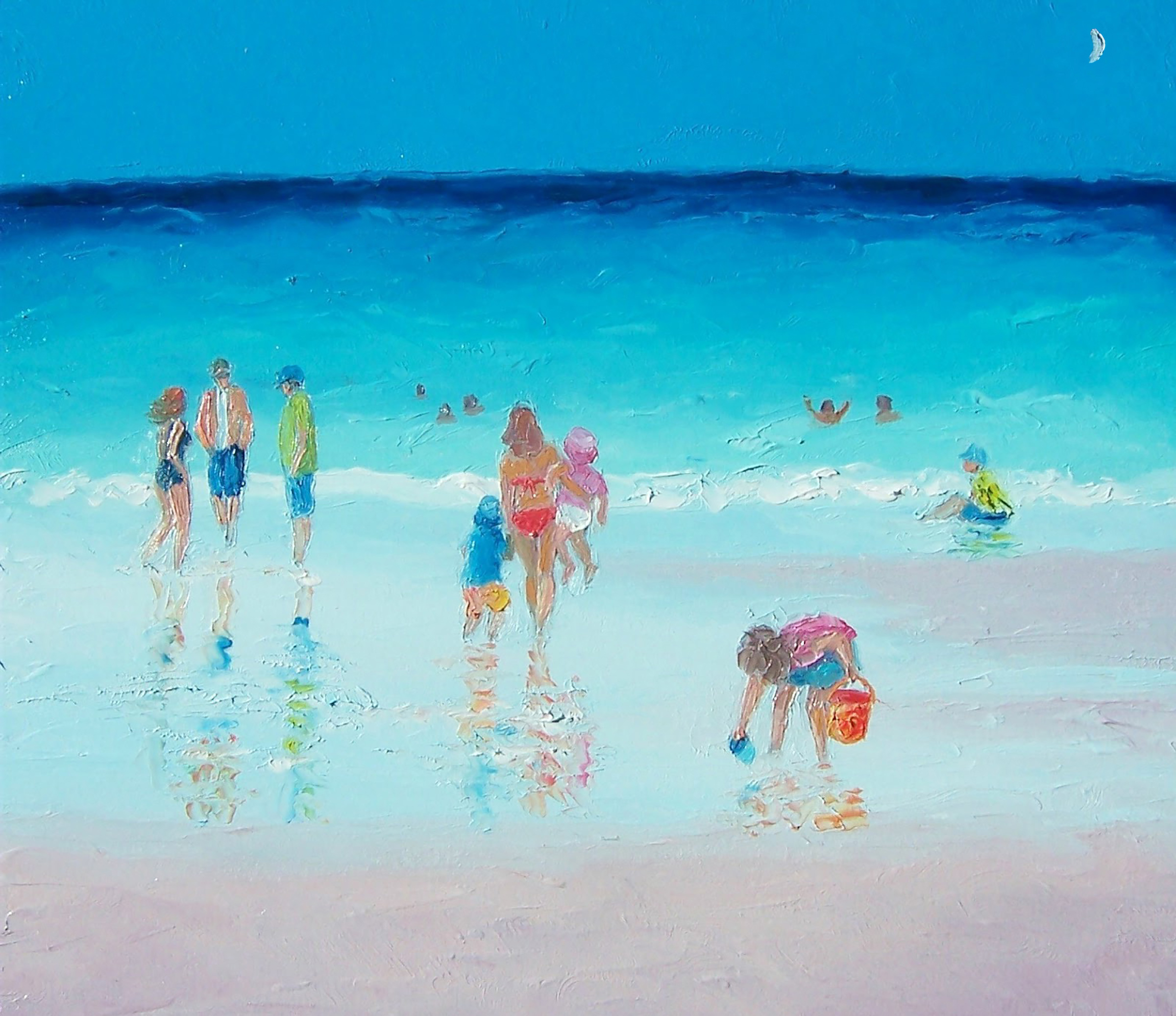 Reflections of beach Oil Paintings